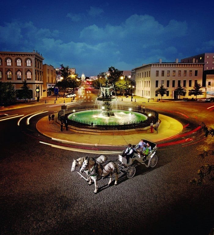 Fountain and Carriage downtown Montgomery