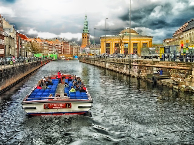 Canal boat in Copenhagen
