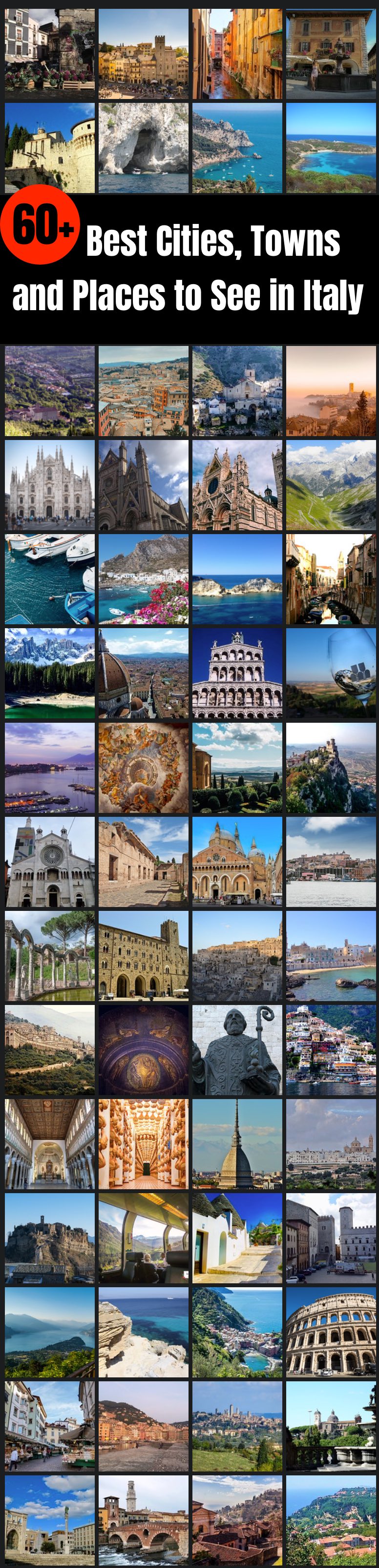 60+ Best Cities, Towns and Places to See in Italy