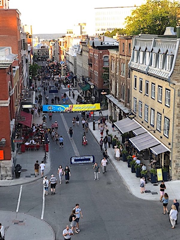 A view of the Rue Saint-Jean from atop the Porte Saint-Jean