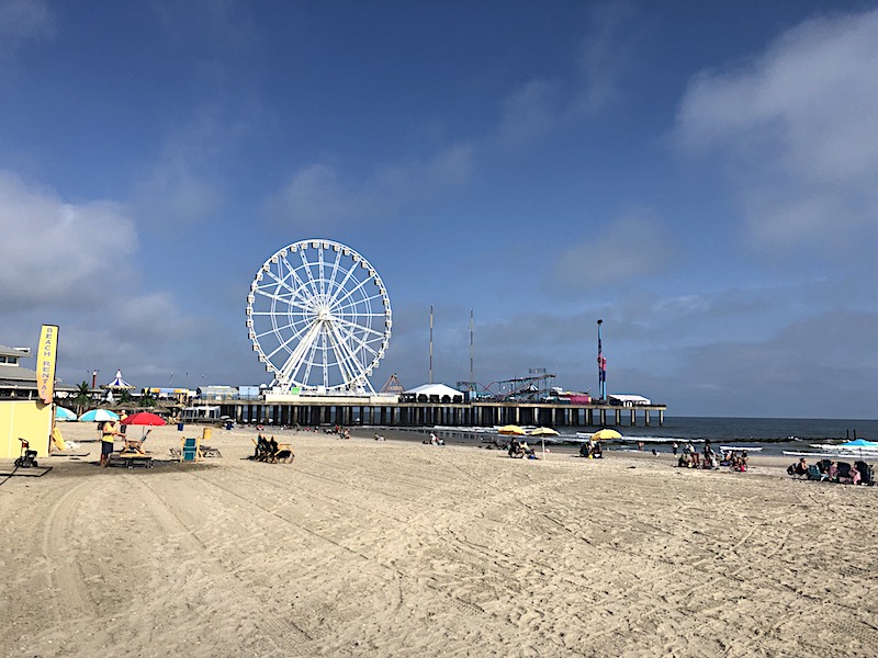 The new Steel Pier and the beach at Atlantic City, New Jersey