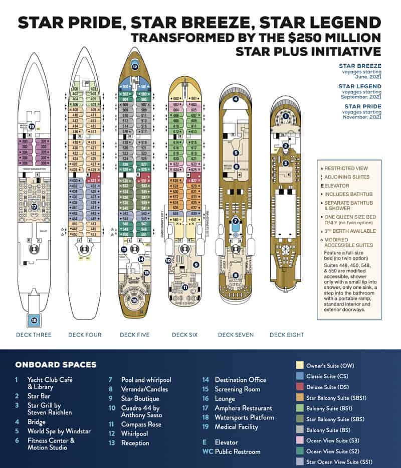 Windstar Star Breeze - Deck Plans