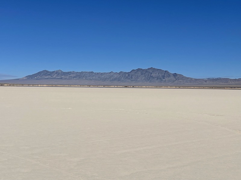 A salt flat near Rachel, Nevada