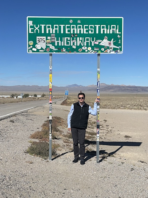 An Extraterrestrial Highway sign on Nevada State Highway 375