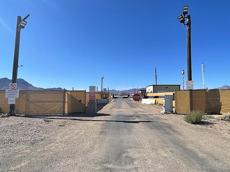 An entrance to Area 51 near Rachel, Nevada