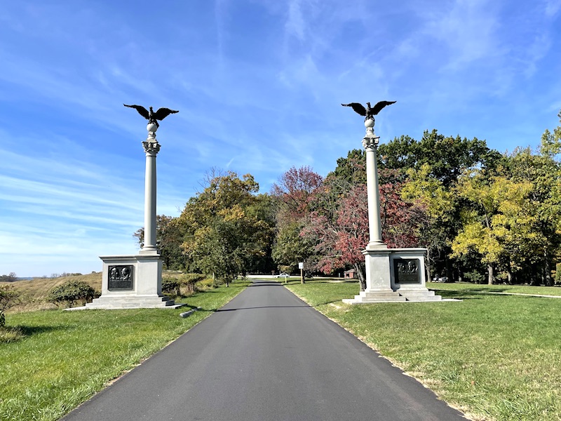 The Pennsylvania Columns along the 10-mile Encampment Tour Route at Valley Forge 