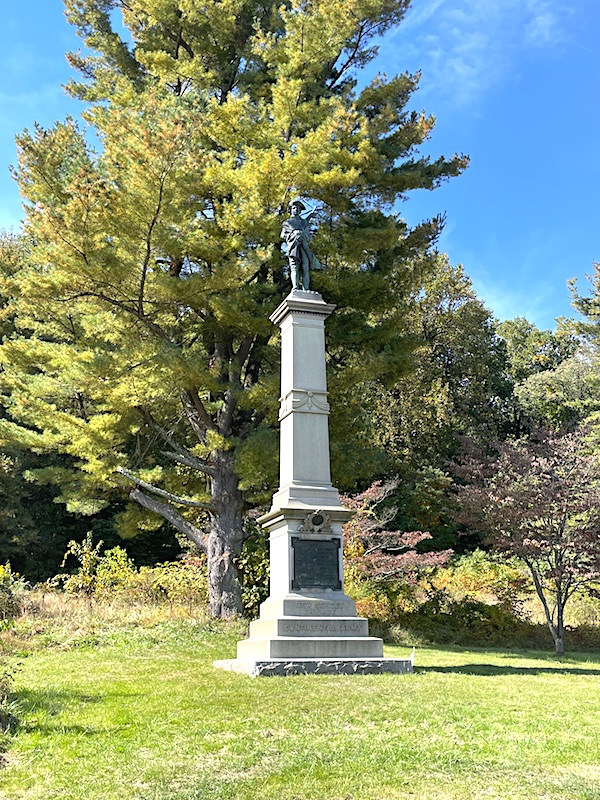 A monument honoring the soldiers of New Jersey within Valley Forge National Historical Park