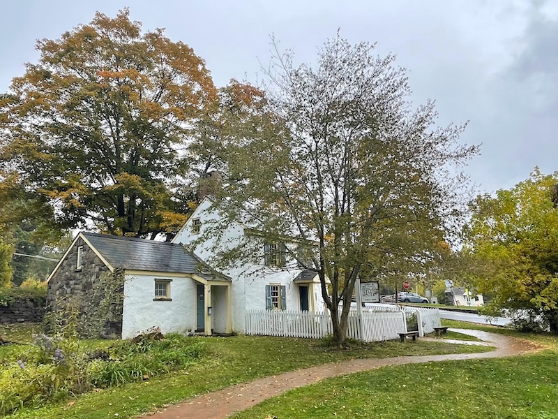 The historic Alexander Nelson Tavern along the Delaware River at New Jersey’s Washington Crossing State Park 