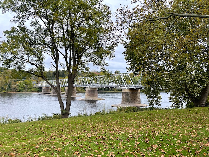 The Washington Crossing Bridge built in 1904 connecting Pennsylvania and New Jersey