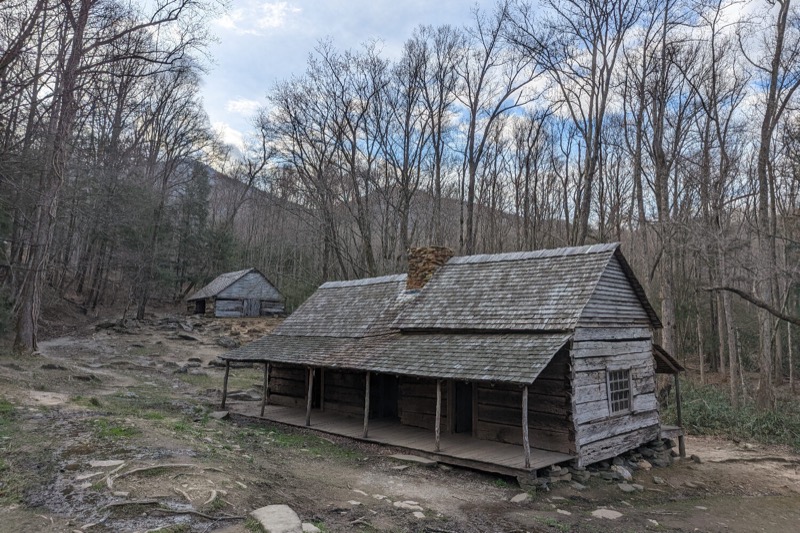 Noah “Bud” Ogle cabin just outside of Gatlinburg on a February morning. Just me and the scenery.