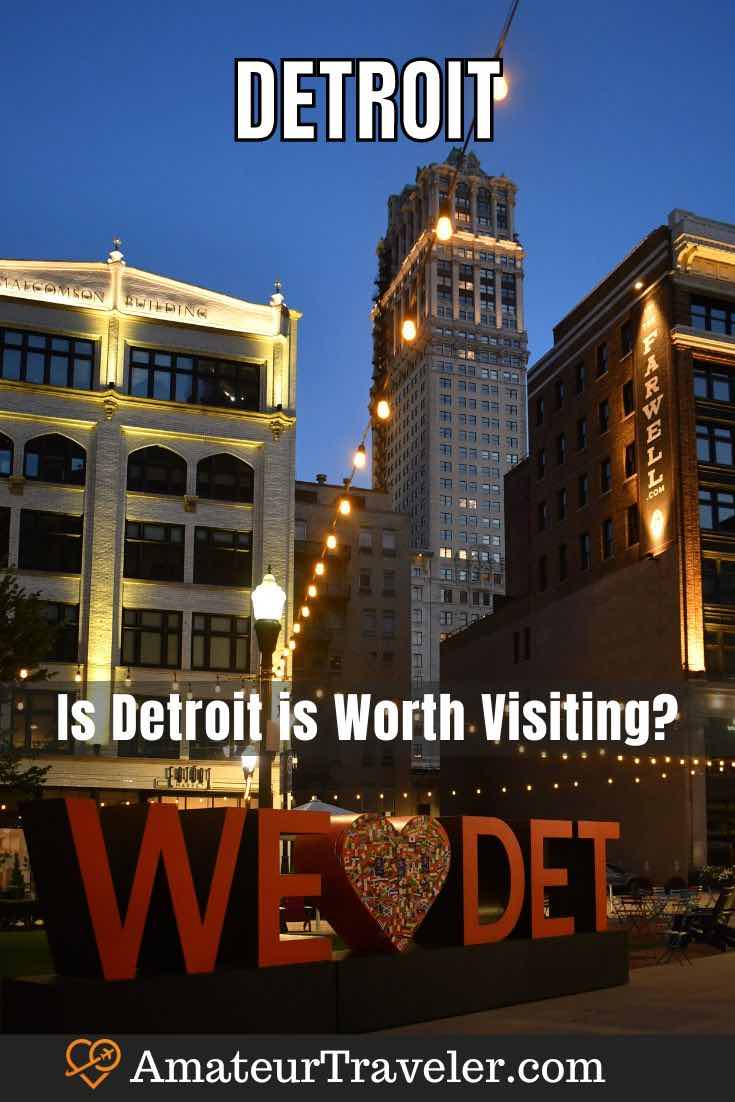 Is Detroit is Worth Visiting? Yes. Detroit offers a vibrant attractions, history, architecture, beautiful parks, an art scene, and delicious culinary experiences #detroit #michigan #travel #vacation #trip #holiday