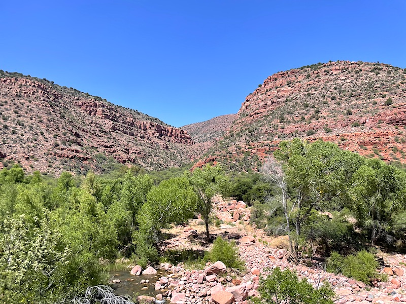 The entrance walls of the Verde Canyon