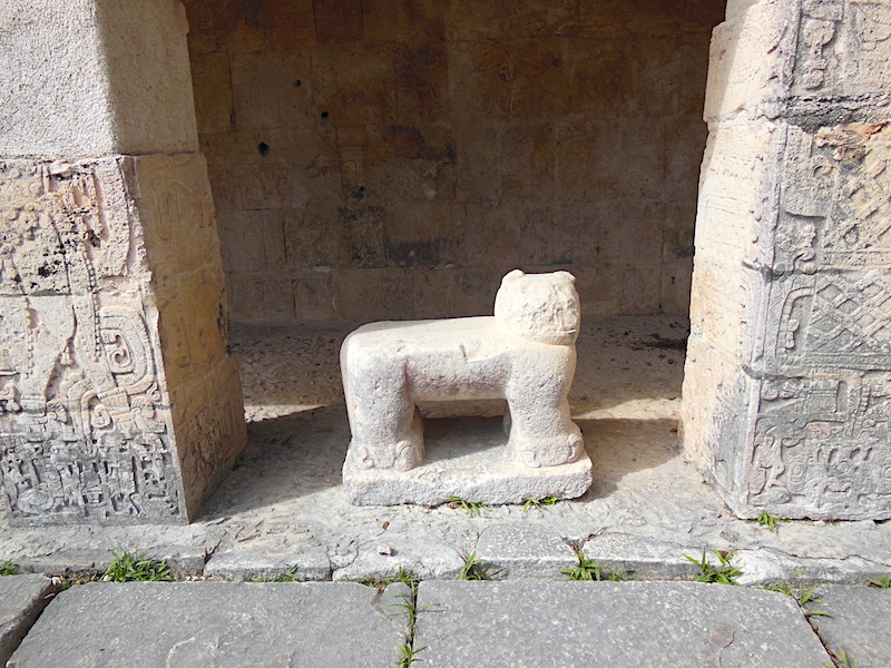 A sacrificial stone found in the Casa de las Águilas at Chichen Itza