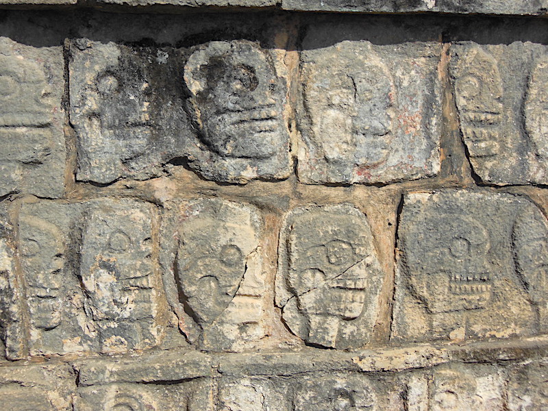 The Tzompantli (The Plaftorm of the Skulls) at Chichen Itza