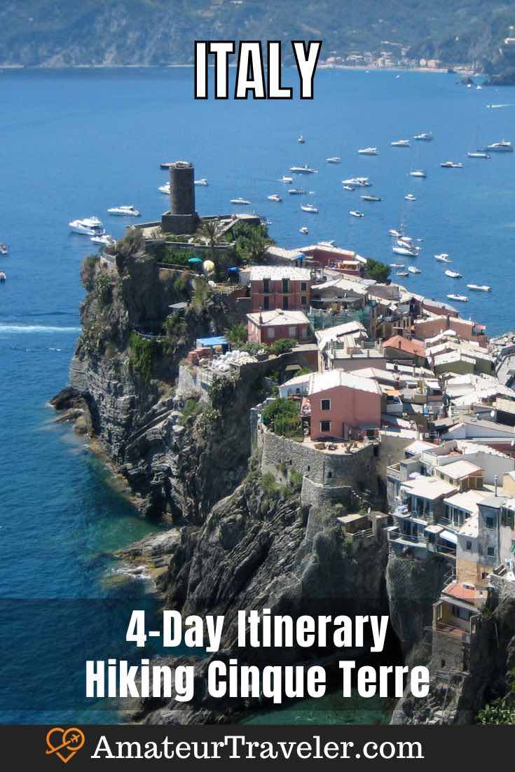 4-Day Itinerary: Hiking Cinque Terre, Italy #italy #cinque-terre #hiking #travel #vacation #trip #holiday