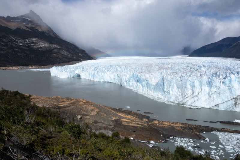 Panoramic view of the Perito Moreno Glacier in Argentine Patagonia.