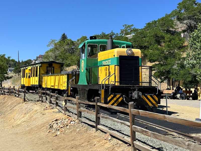 The Virginia and Truckee Short Line train featuring a diesel locomotive