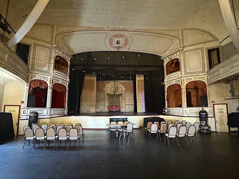 The interior and stage of the Piper Opera House in Virginia City, Nevada