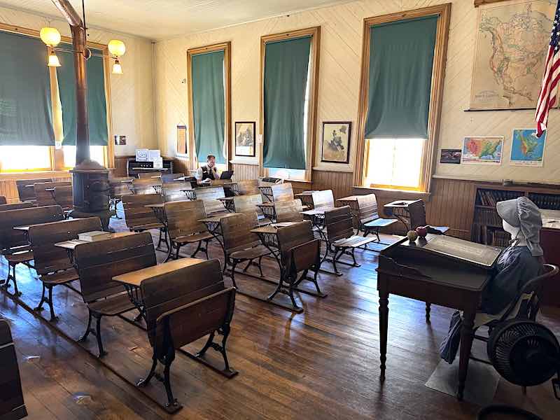 The 1876 classroom in the Historic Fourth Ward School Museum in Virginia City, Nevada