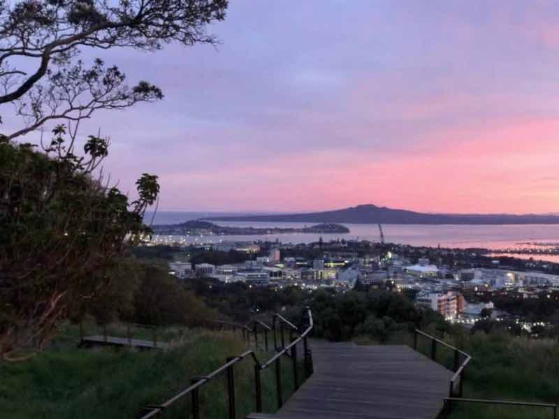 Mount Eden at sunrise