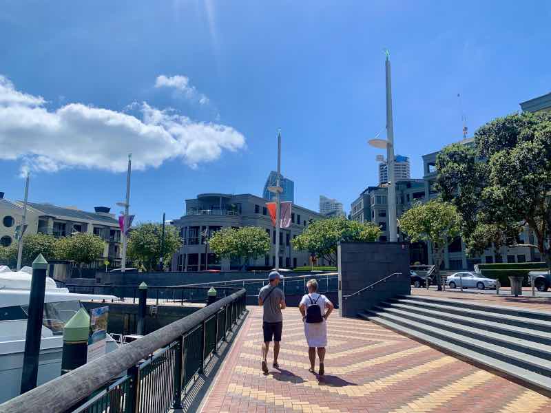 Strolling down Auckland Harbour