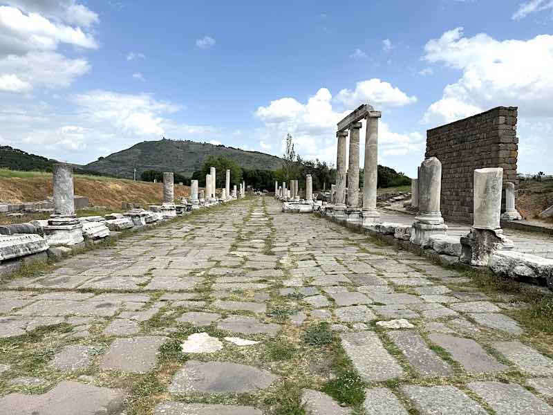 The Via Tecta, the colonnaded sacred pathway entrance to the Asclepieion at Pergamon