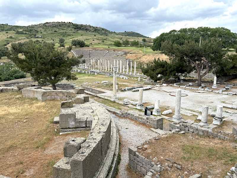 The main agora of the Asclepieion taken from the circular healing center