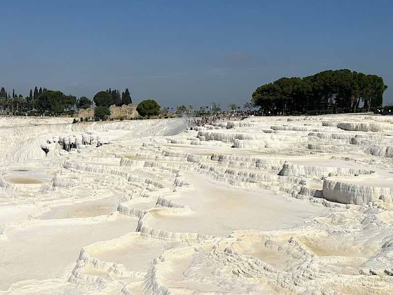 The travertine terraces of Pamukkale