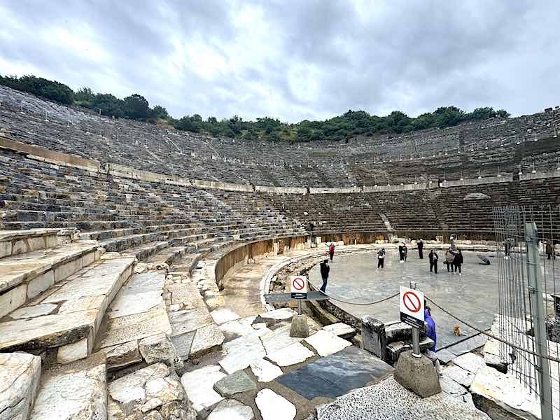 The Great Theater at Ephesus which seated around 10,000 spectators