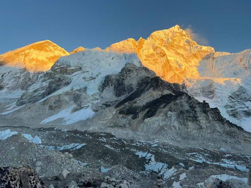 View of Lhotse (8,516 m) and Everest (8848.86 m)