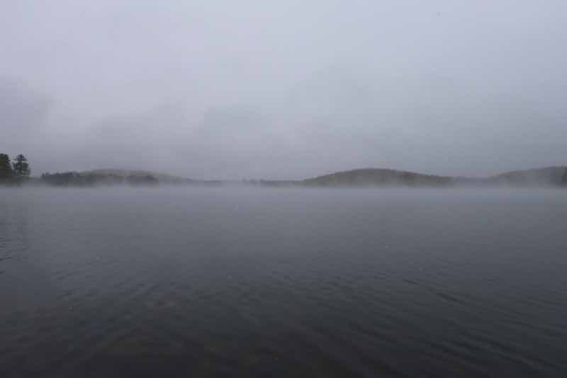 Early fog on Saranac Lake