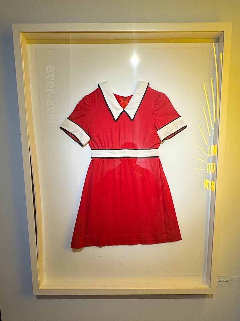 The iconic red dress from the original production of the musical Annie